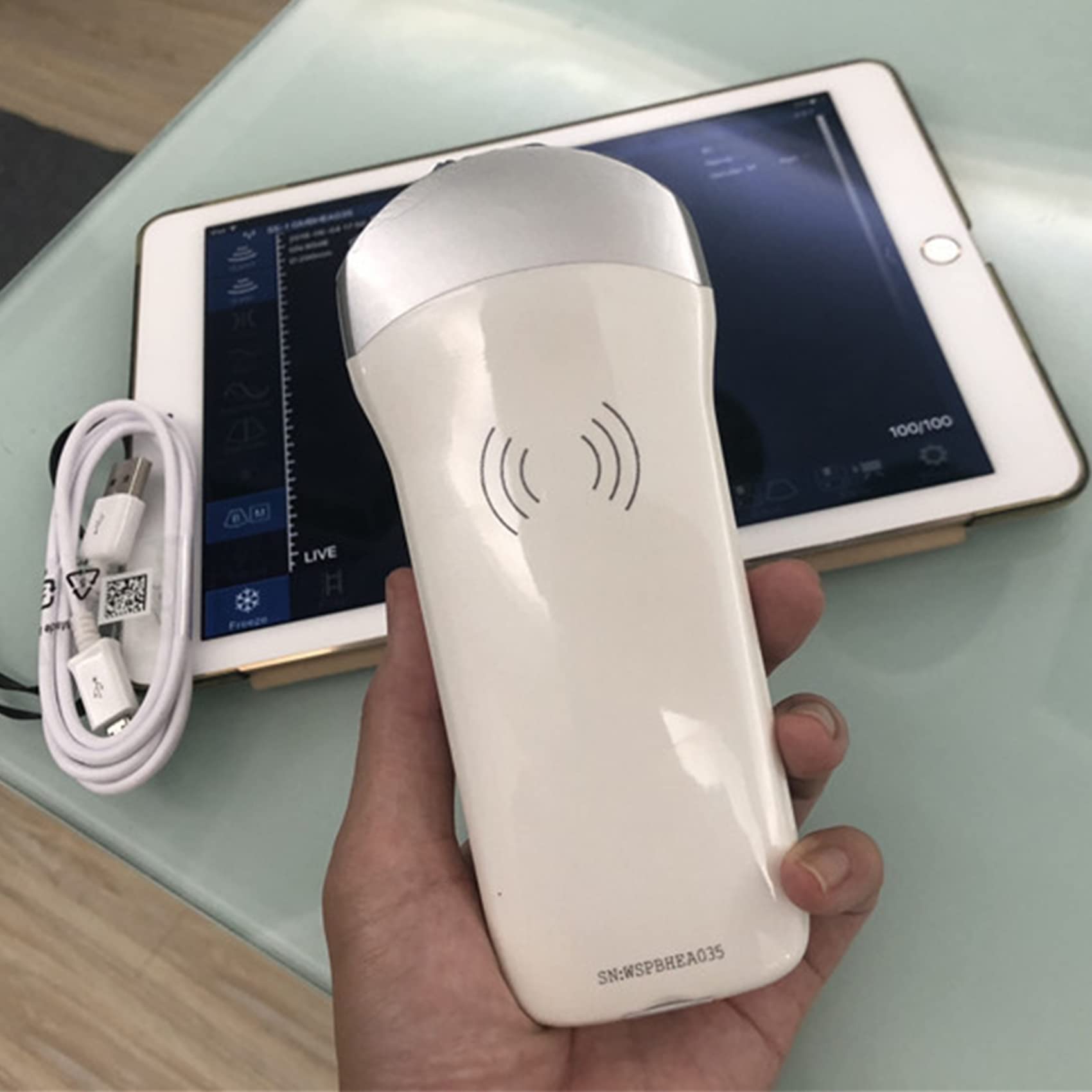 Amazon.co.jp: ポータブルワイヤレス超音波スキャナー、獣医妊娠診断